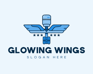 Piston Wings Auto Repair logo design