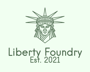 Green Head Liberty logo design