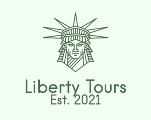 Green Head Liberty logo design