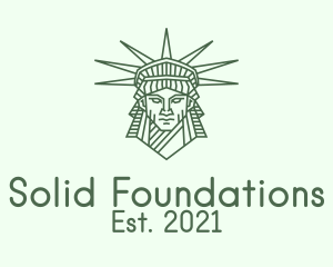 Tourist Attraction - Green Head Liberty logo design