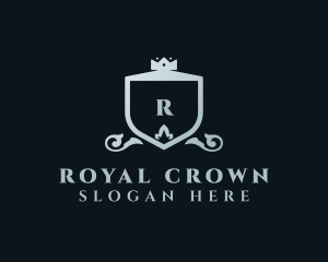 Royalty Crown Shield logo design