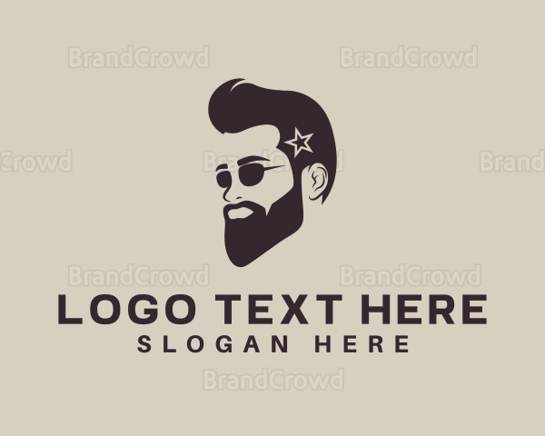 Sunglasses Beard Man Logo