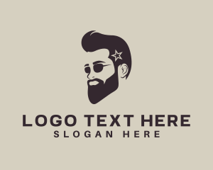 Hairstylist - Sunglasses Beard Man logo design