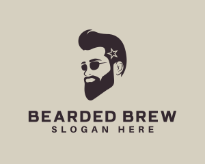 Sunglasses Beard Man logo design