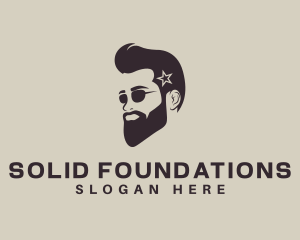 Model - Sunglasses Beard Man logo design