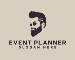 Photograher - Sunglasses Beard Man logo design