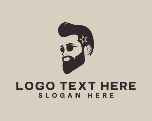 Man - Sunglasses Beard Man logo design