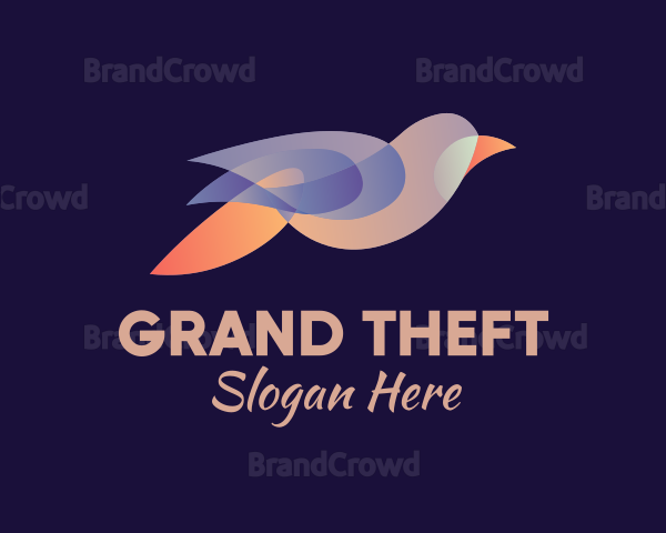 Gradient Sparrow Bird Logo