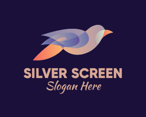 Gradient Sparrow Bird Logo