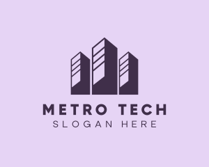 Metro - Real Estate Building Establishment logo design