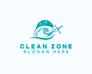 Sanitary - Sanitary Cleaning Squeegee logo design