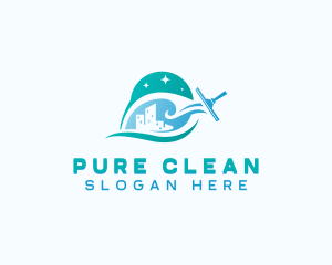 Sanitary Cleaning Squeegee   logo design