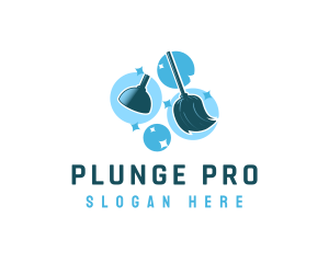 Plunger - Mop Plunger Sanitation logo design