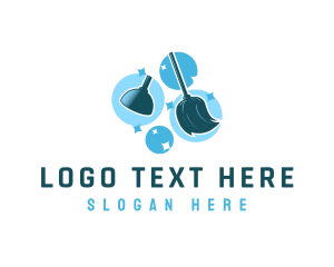 Spray - Mop Plunger Sanitation logo design