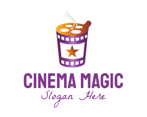 Movie - Movie Theater Instant Noodles logo design