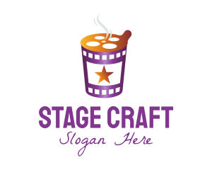 Theater - Movie Theater Instant Noodles logo design