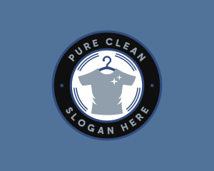 Clean Clothing Shirt Laundry  logo design