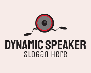 Speaker - Running Audio Speakers logo design