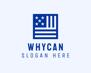 American Flag Banner Logo