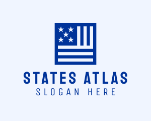 American Flag Banner logo design