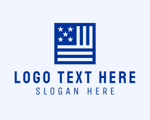 American Flag Banner Logo