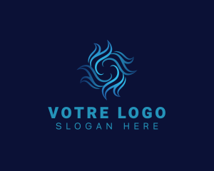 Turbine Wave Vortex Logo