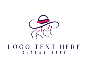Hat - Fashionista Beauty Lady logo design