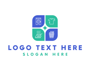 Clean - Laundry Wash Cleaning logo design