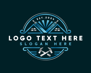 Repair - Roof Construction Remodeling logo design