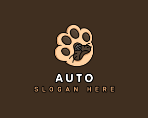 Pet Dog Paw Logo