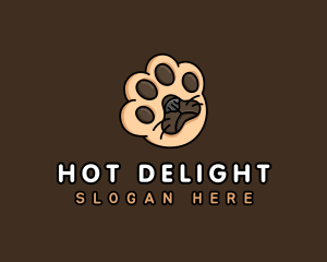 Pet Dog Paw logo design