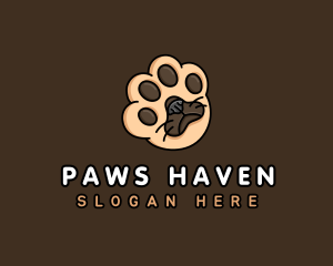 Pet Dog Paw logo design