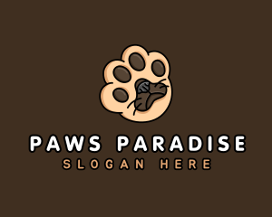 Pet Dog Paw logo design