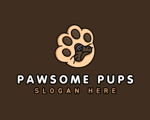 Pet Dog Paw logo design