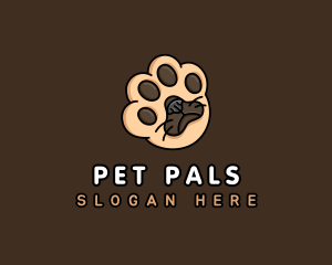 Pet Dog Paw logo design