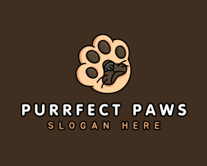 Pet Dog Paw logo design