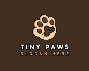 Pet Dog Paw logo design