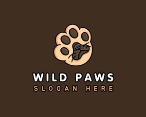 Pet Dog Paw logo design