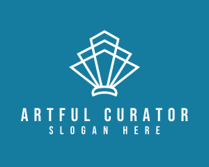 Geometric Art Deco Shell logo design