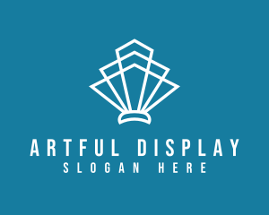 Geometric Art Deco Shell logo design