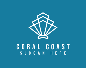 Coral - Geometric Art Deco Shell logo design