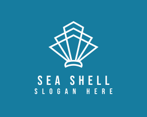 Geometric Art Deco Shell logo design