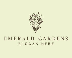 Organic Mushroom Plant logo design