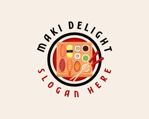 Maki - Japanese Sushi Bento logo design