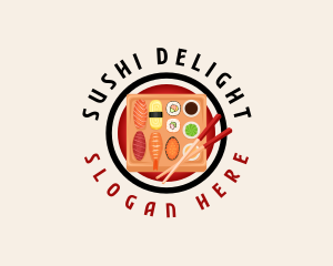 Japanese Sushi Bento logo design