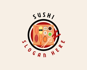 Japanese Sushi Bento logo design