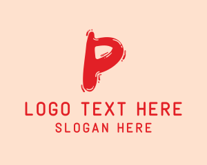 Juice Bar - Liquid Soda Letter P logo design