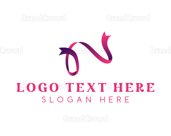 Ribbon Letter N Logo