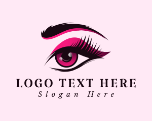 Vlog - Makeup Eyeshadow Eyebrow logo design