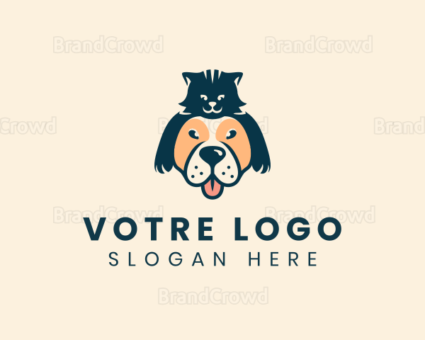 Dog Cat Pet Veterinary Logo